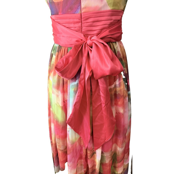 Eliza J Maxi Dress Watercolor Fairycore, Romantic, Boho Glam, Forest Fairy Sz 6 - Picture 6 of 9